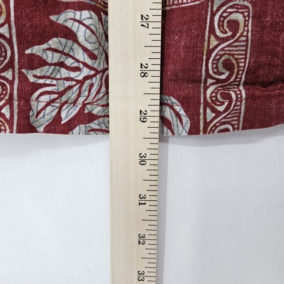 Blue Hawaii Shirt Mens XL Hawaiian Red Tiki Camp Button Up All Over Print - Picture 5 of 9